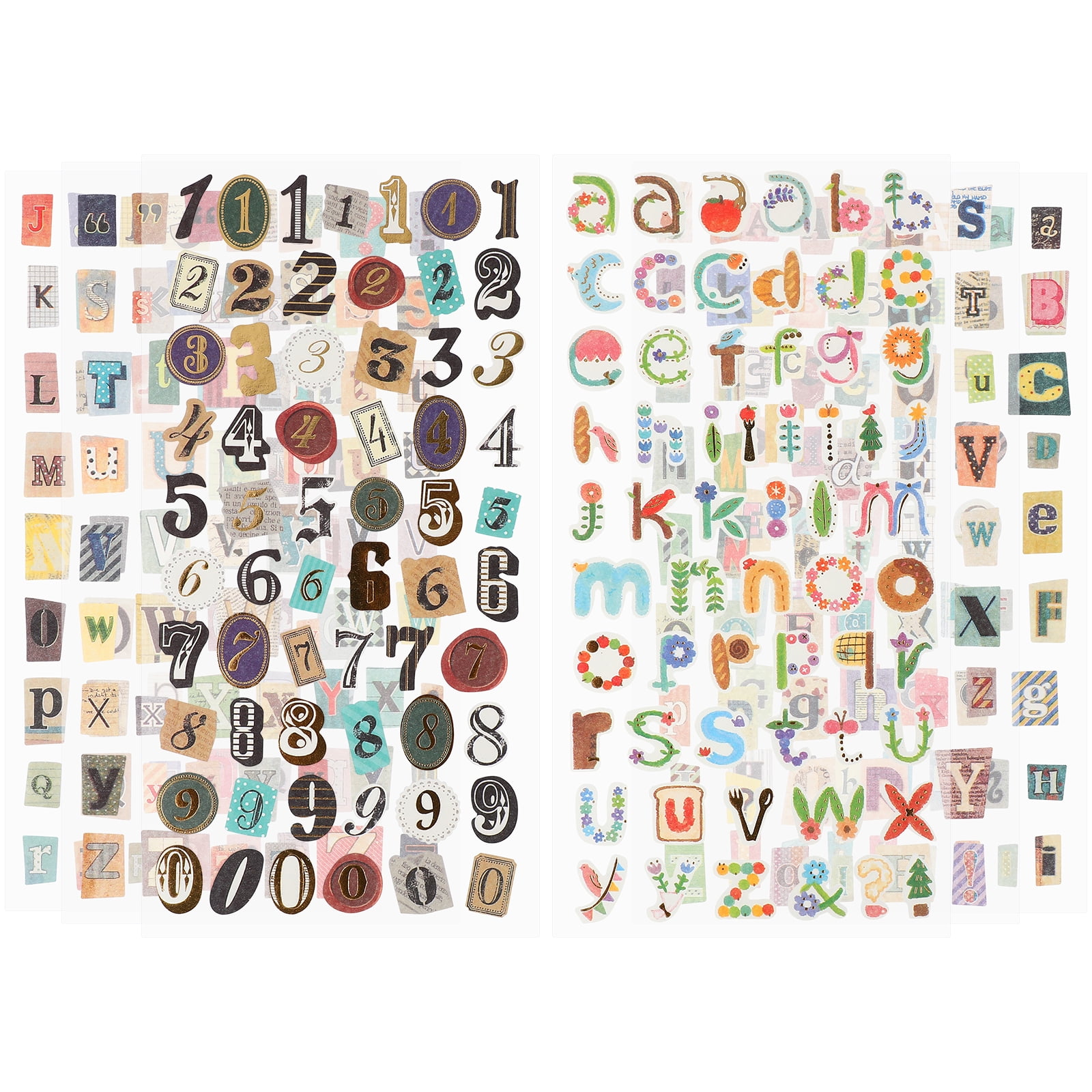 Washi Tape Graffiti Sticker by Number for Adults Numbers Alphabet