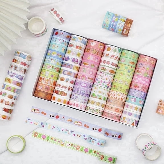 Youersen Washi Tape Set, Decorative Adhesive Tape for Scrapbooking, and Journaling, 60 Rolls