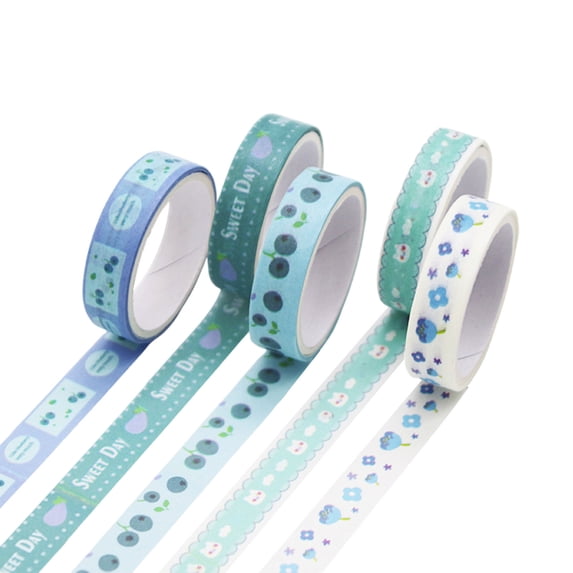 Washi Tape, Simple Pattern Style Washi Tape Set, Craft Supplies for Scrapbooking & DIY Decorative Projects, 5 Rolls