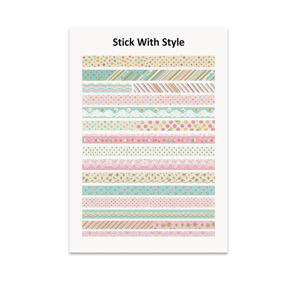 Washi Tape Wall Art Poster - Craft Room Decor - 13x19 Poster Print