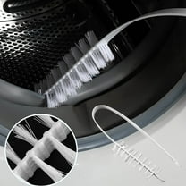 2PC Washing Machine Cleaning Brush, Drum Crevice Tool, Stiff Bristle, Multifunctional, Flexible Durable, Long Handle, Easy Storage, Cleans Drains Vents Gaps