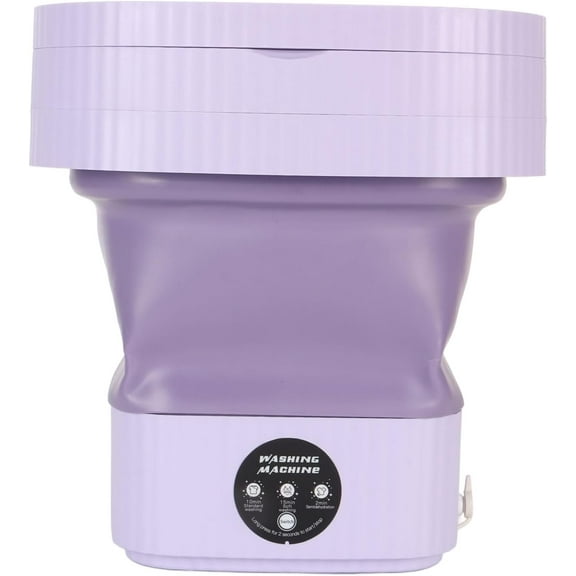 Washing Machine, 8L Capacity Portable Foldable Washing Machine Powerful Removal Drainage Hole Washing Machine for Baby Clothes Underwear Socks (US Plug)