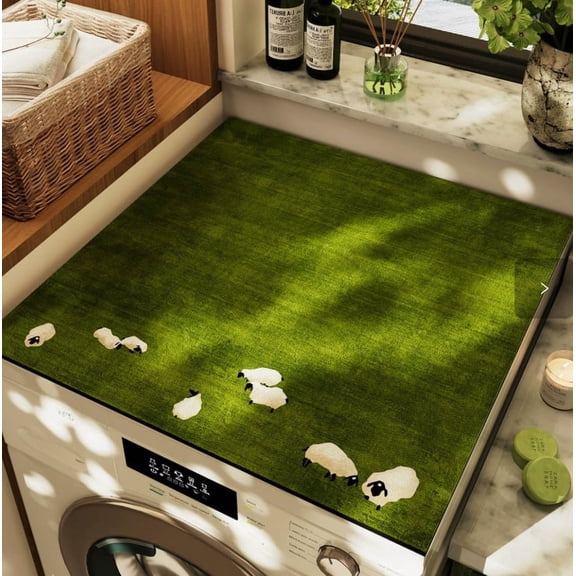 Washing Machine Anti-Vibration Mat 50x60cm - Non-Slip Shock Absorbing Waterproof Floor Protector for Laundry Room, Compatible with Front Load & Top Load Washers