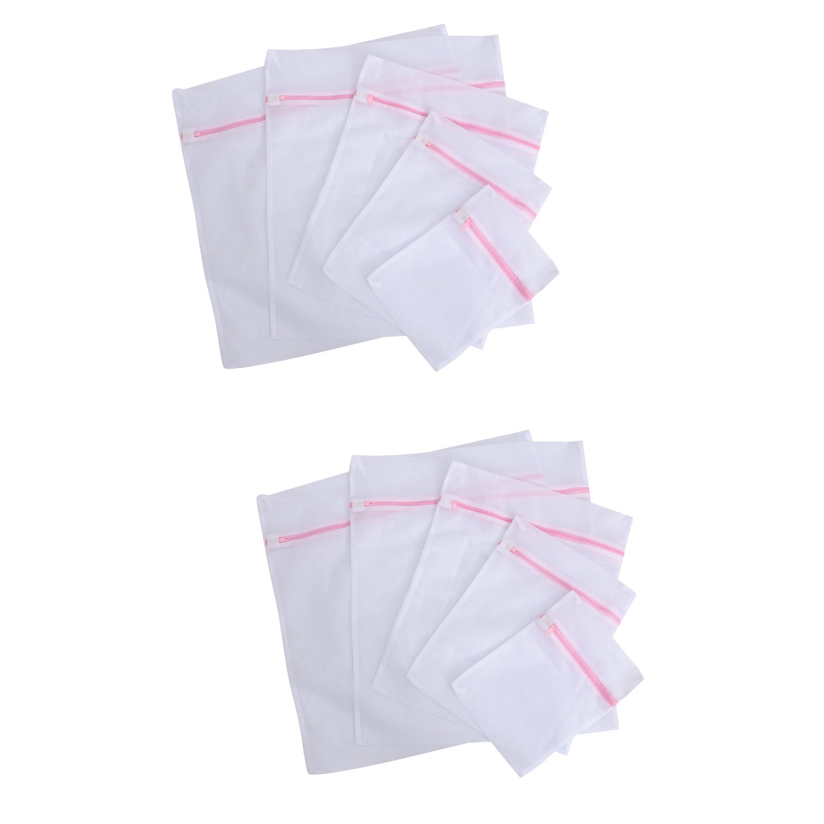 Washing Machine Bag 2 Sets Laundry Mesh Clothing Washer Bags Clothes Zipper Pink Travel