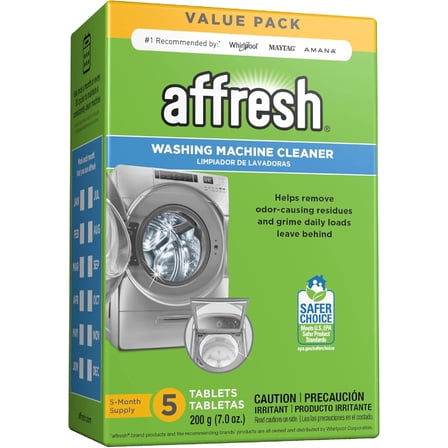 Washing Machine Cleaner, Cleans Front Load and Top Load Washers, Including HE, 5 Tablets