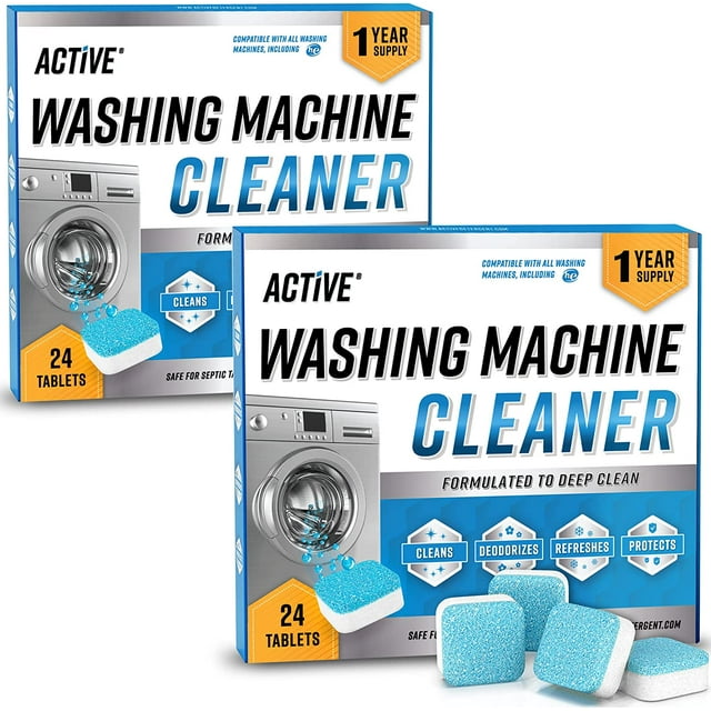 Washing Machine Cleaner Descaler 24 Pack Deep Cleaning Tablets For HE