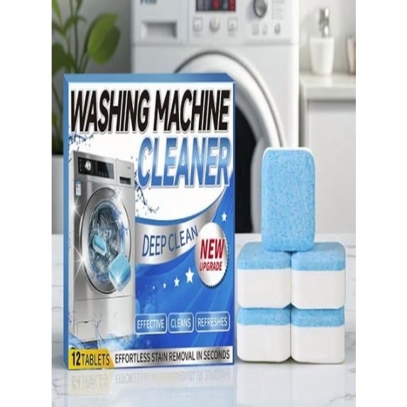 Washing Machine Cleaner Descaler, Deep Cleaning Tablets For Washer, Septic Safe Eco-Friendly Clean Inside Drum and Laundry Tub Seal All Internal Parts