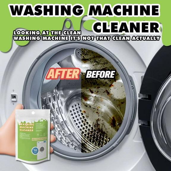 Washing Machine Cleaner, Foaming Cleaning Tablets for Deep Stain Removal, Drum Type Disinfecting Sterilizing Tablets Safe for All Machines