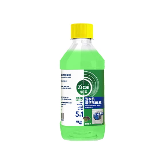 Washing Machine Cleaner Liquid, 8.5 fl oz Deep Cleaning Solution to Remove Mold & Odors, Universal for Front/Top Load Washers, 6-Month Supply,Green