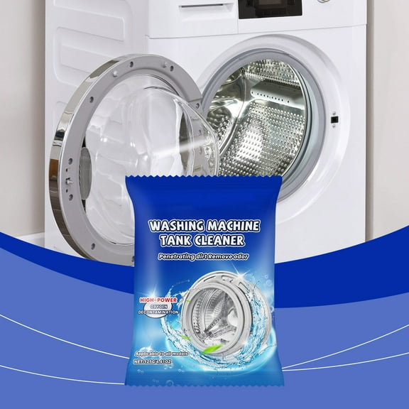 Washing Machine Cleaner Powder - Deep Clean Solution for Top Load and Front Load Washers, Descaler for Drum, Tub & All Internal Parts, 4.4oz