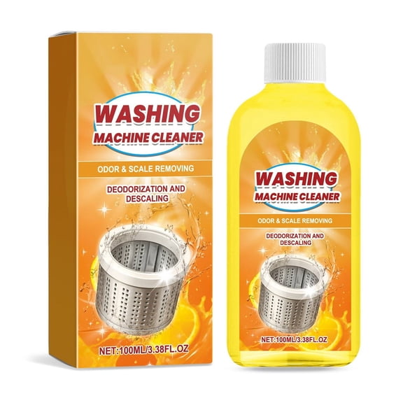 Washing Machine Cleaner, Powerful Drum Descaling & Odor Remover for Fully Automatic Washing Machines, Fast-Action Gentle Formula, 3.38 fl oz