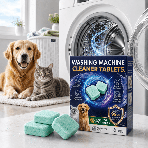 Washing Machine Cleaner Pro Deep Clean Tablets for All Washing Machines HE Top Load Front Load Washer Cleaners Descaler Pack Deep Cleaning Box
