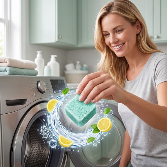 Washing Machine Cleaner Tablet, Descaling Tablet, for Cleaner Drum & Fresher Laundry