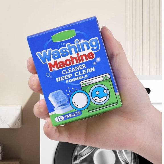 Washing Machine Cleaner Tablets 12 Pack Deep Clean Deodorizer Descaler Washer