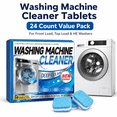 thumbnail image 1 of Washing Machine Cleaner Tablets, 24 Count Washer Cleaner Tablets for Front Load, Top Load and HE Washers, Deep Cleaning Washer Tablets, Helps Remove Odor-Causing Residue, 1 of 7