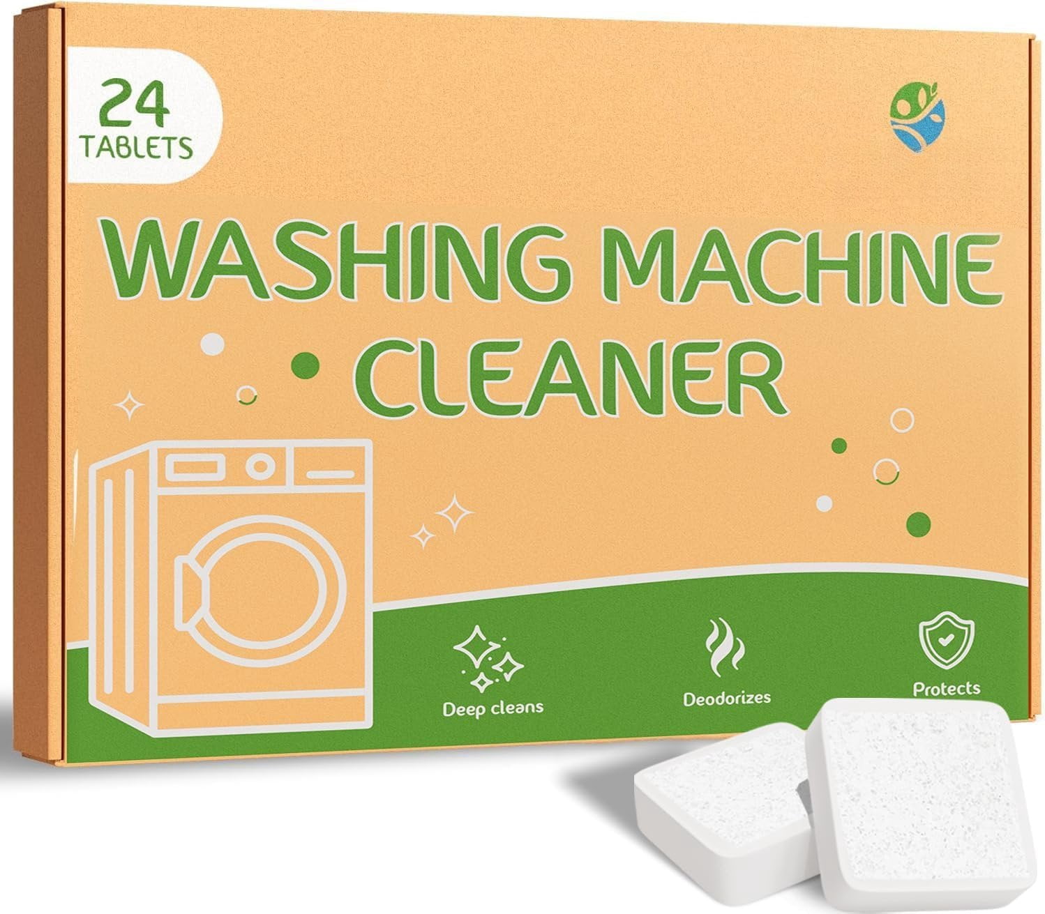 Washing Machine Cleaner Tablets 24 Pack, Washer Machine Cleaner Tablets ...