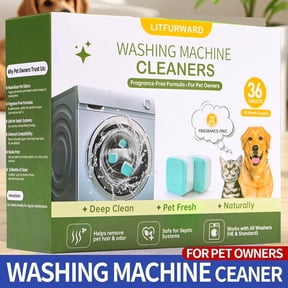 Washing Machine Cleaner Tablets – 36 Count for 18-Month Supply – Pet Hair & Odor Remover – Unscented, Septic Safe, Works with All Washers