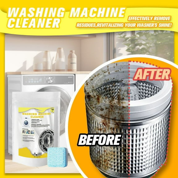 Washing Machine Cleaner Tablets, Foaming Drum Cleaner for Stubborn Dirt and Odors, Deep Cleaning and Sterilizing for Efficient Washing Machines, Easy to Use for Home Appliances