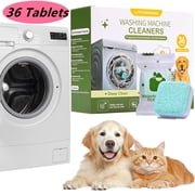 Washing Machine Cleaner Tablets Pro For Pet Owners, 36 Pack | Removes Residue, Grime & Odors - He/Top/Front Load Safe, 18-Month Supply, Value Brand By Uproot Cl