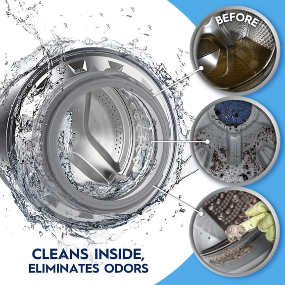 Washing Machine Cleaner Tablets, Washer Cleaner for Top Load and Front Load Washers, Deep Cleaning Tablets Comparable to Affresh Washing Machine Cleaner Performance