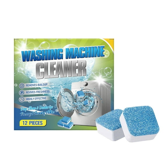 Washing Machine Cleaner Tablets for Front Load and Top Load Washers Effervescent Formula Removes Stains Odors and Buildup Regular Maintenance