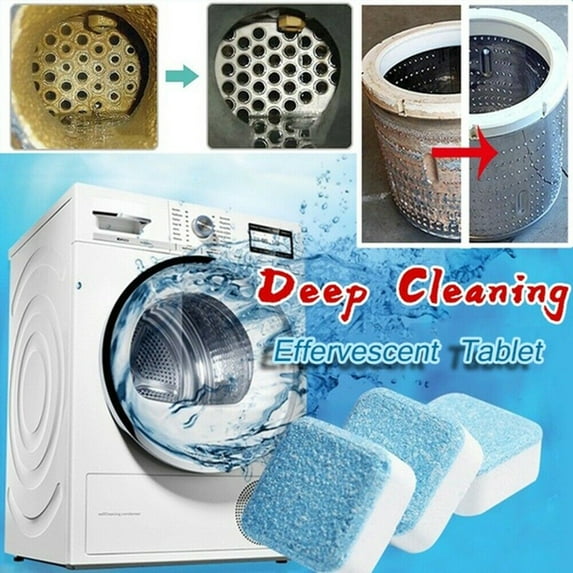 Washing Machine Cleaner Tablets for Top and Front Loading Washers Deep Cleaning Remover - 5 Tablets Included