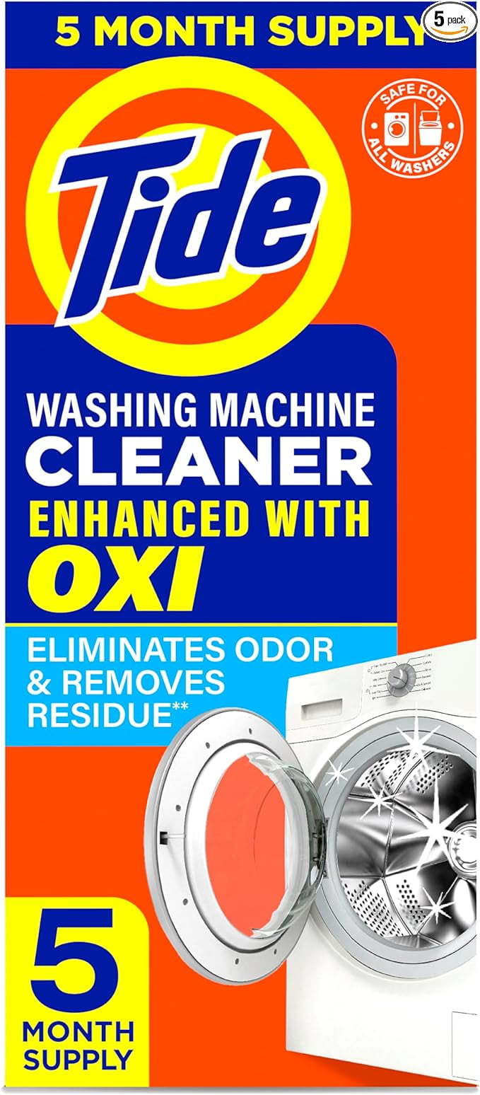 Washing Machine Cleaner by Tide, Washer Cleaning with Oxi for Front and Top Loader Washer