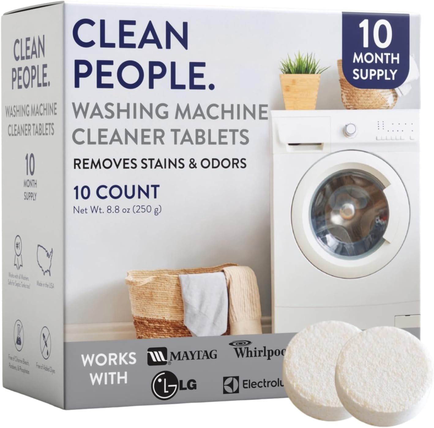 Washing Machine Cleaner - Washer Machine Cleaner Tablets for Removing ...