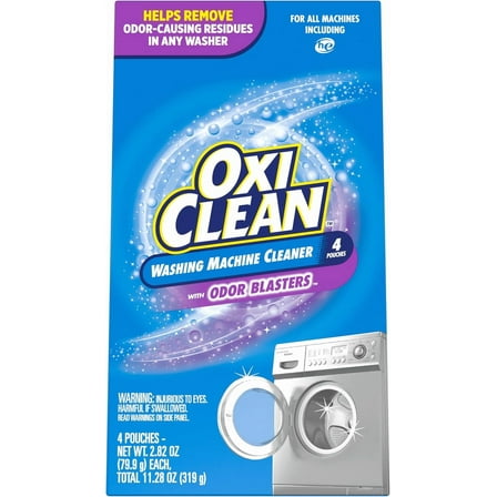 Washing Machine Cleaner with Odor Blasters, 4 Count