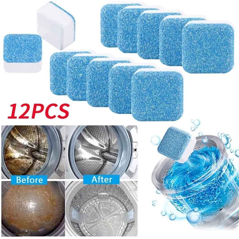 Washing Machine Cleaning Tablets (12 Pcs), High Efficiency Cleaning