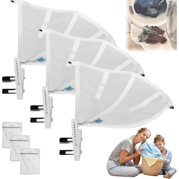 Washing Machine Collection Net, Prevents Dropped Clothes and Clutter, Easy to Install, Machine Washable, Laundry Catcher Net for Various Shapes Front Load Washer