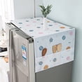 thumbnail image 1 of Washing Machine Cover Cotton Linen | Waterproof Oil-Resistant Dryer Top Protector with Side Storage Pockets | Fits Refrigerator, Microwave, Oven | Durable, Decorative Appliance Mat, 1 of 3