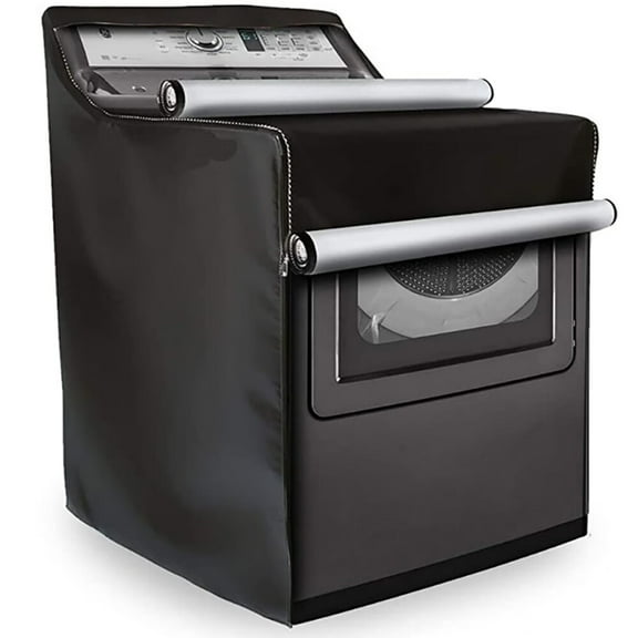 Washing Machine Cover,Thicker Fabric 2 Zippers Design for Convenient Use.Fits Most Top Load or Front Load Washers/Dryers (Silver White)