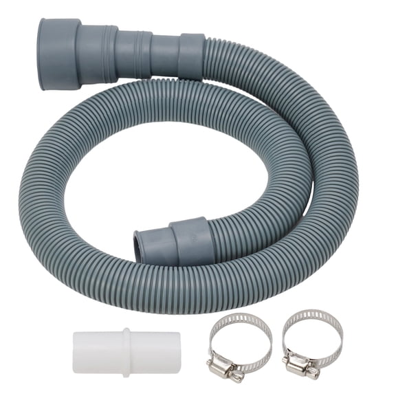 Washing Machine And Dishwasher Drain Hose Extension Pipe Kit, PP Material Waste Water Drainage Tube With Connector Clamps, Fits All Brands Models (70CM)