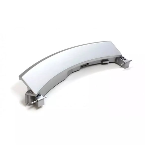 Washing Machine Door Handle for LOGIXX8 LOGIXX9 IQ500 IQ700 Series, Silver gray Replacement Part For Front Loader Appliances, Plastic Grip