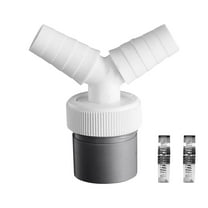 Washing Machine Drain Adapter Double Connection Y Shape with 2 Hose Clamps for Pipe 40 Mm Inlet 18-24 Mm
