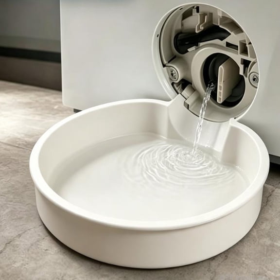 Washing Machine Drain Pan, Universal Oval Detachable Plastic Water Catch Drainage Tray for Front-Load Washer, Leakproof Washing Machine Drain Tray to Prevent Floor Water Damage, Easy Installation