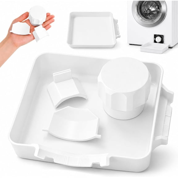 Washing Machine Drain Pan for Front-Load Washers, Leak-Proof Drip Tray for Appliance Floor Protection, Slide-Out Drainage Catchment for Laundry Rooms