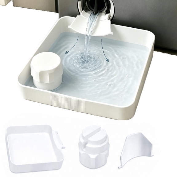 Washing Machine Drain Tray,Leak-Proof Pan for Front-Load Washer, Easy Install for Basement Apartment Mobile Home