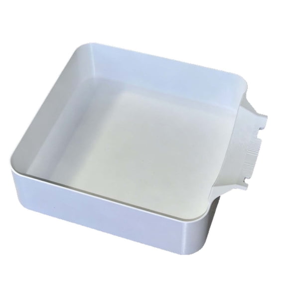 Washing Machine Drip Pan with Raised Edges, Slim Water Catch Tray for Filter Maintenance Overflow Prevention Floor Spill Protection Laundry Accessory,White