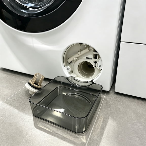 Washing Machine Drip Tray Heavy Duty Floor Protection Pan for Front Load Washers in Basement Apartment Garage(Grey）
