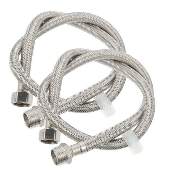Washing Machine Extension Tube Hoses Washer Cord Stainless Steel Lengthen Portable