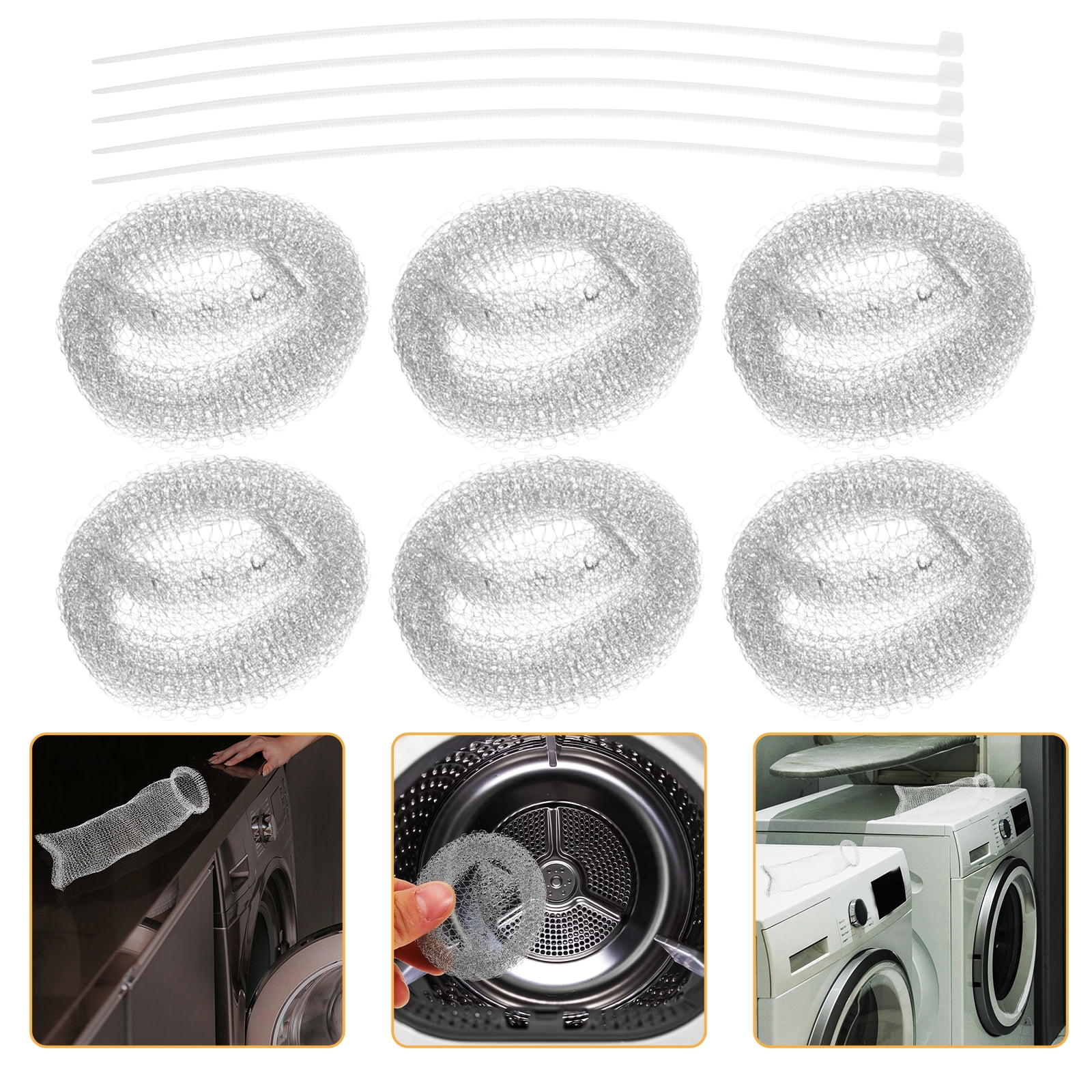 Washing Machine Filter Screen Lint Traps for Drain Hose Stainless Steel