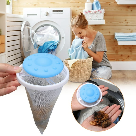 Washing Machine Float Filter Lint Hair Catcher Reusable Net Mesh Debris Trap Easy Use Laundry Cleaning for Top Load Washer