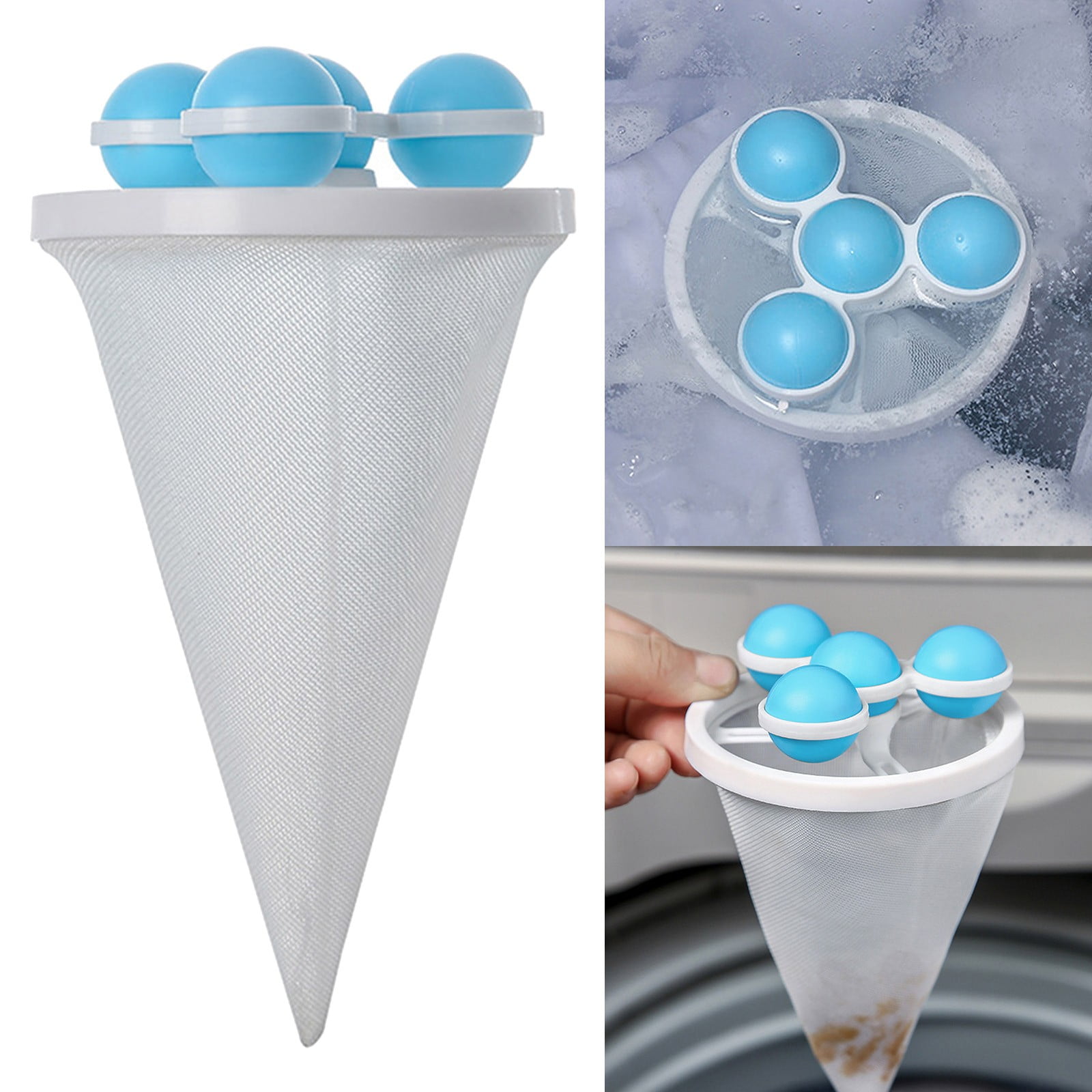 Washing Machine Float Filter Mesh Bag Hair Filter Hair Remover Cleaning