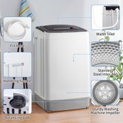 Washing Machine Full-Automatic Top Load Laundry Washer with LED Display 17.6 Lbs
