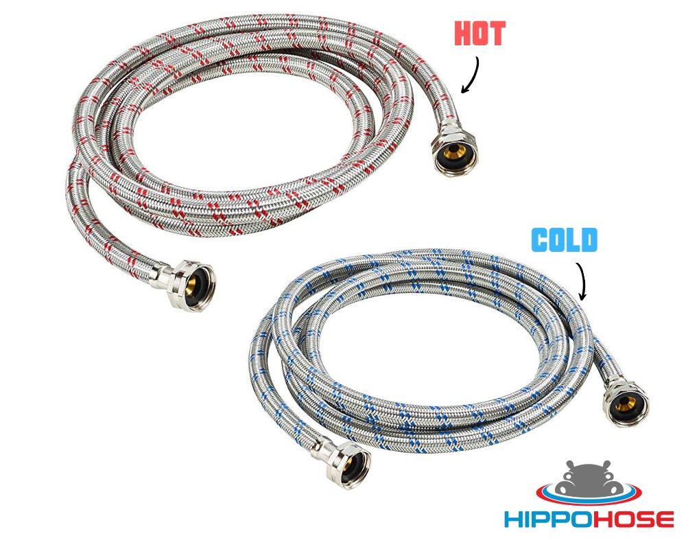 Washing Machine Hoses (4FT) OCT Connect for Easy & Secure Tightening