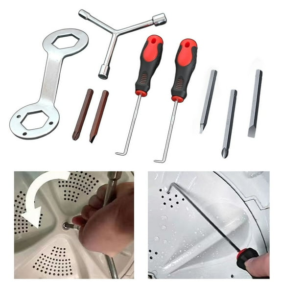 Washing Machine Impeller Disassembly Tool Cleaning Inner Drum Screwdriver Set D:6-Piece Set Smile Home