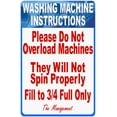 thumbnail image 1 of Washing Machine Instructions Do Not Overload Sign, 1 of 1