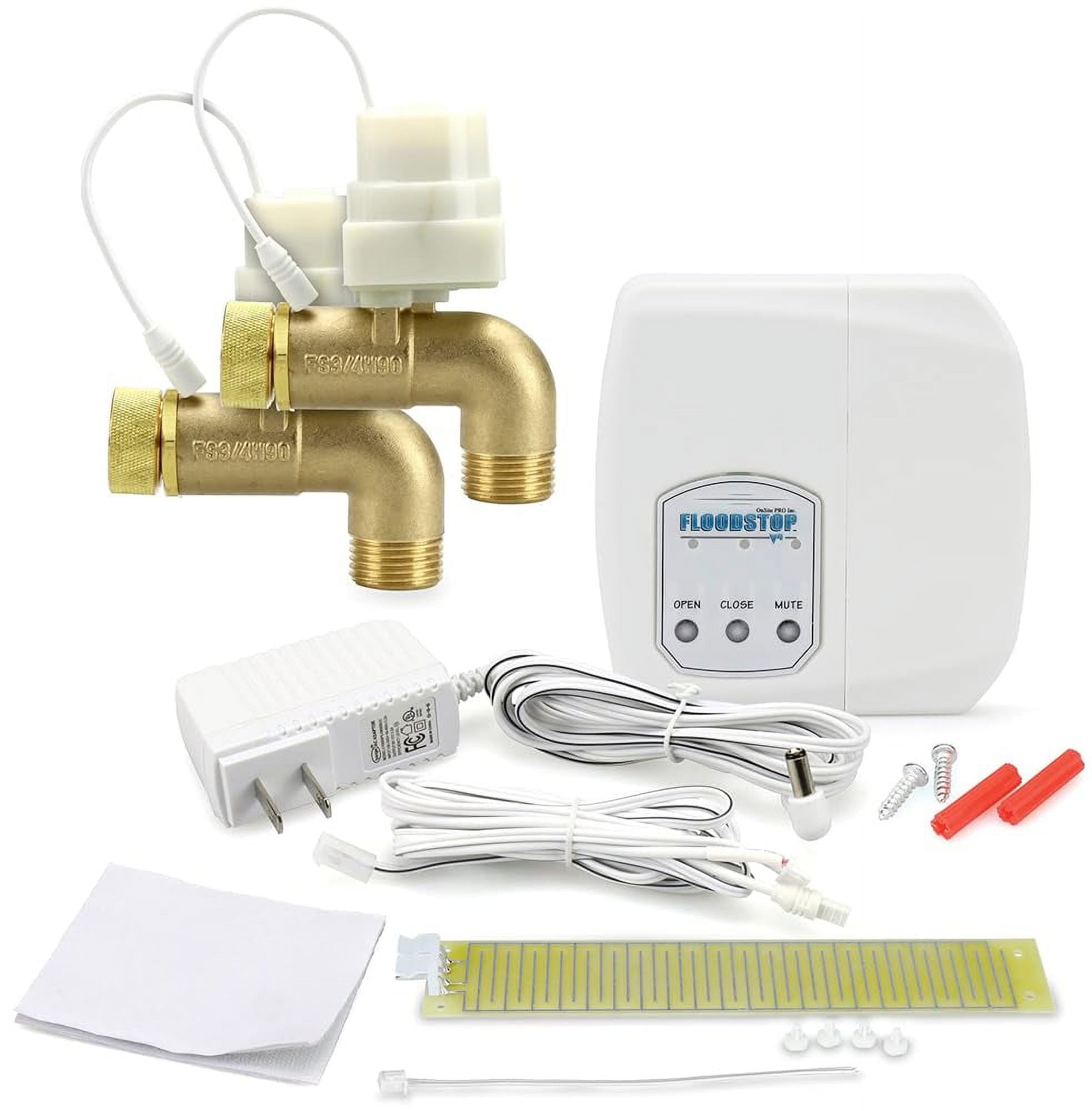 Washing Machine Leak Detector Kit With Automatic Water ShutOff And Visual/Audible Alarms, 3/4
